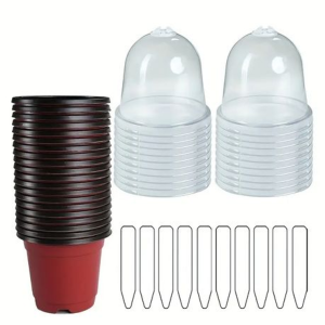 20 Piece Plant Propagation Domes with Pots & Plant Labels - Image 3