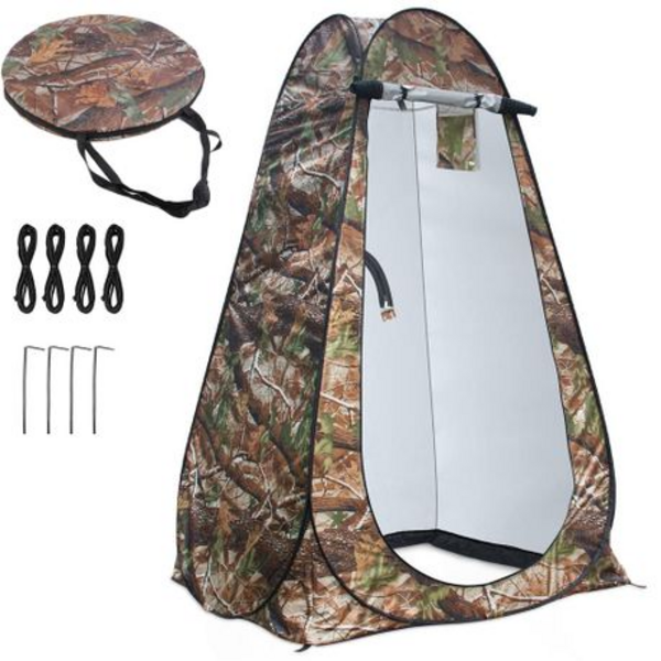 Pop-Up Camping Shower Tent With Toilet & 2 Sun Showers (150 x 150 x 190CM) - Image 2
