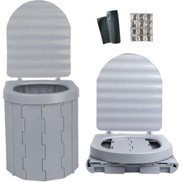 Pop-Up Camping Shower Tent With Toilet & 2 Sun Showers (150 x 150 x 190CM) - Image 9