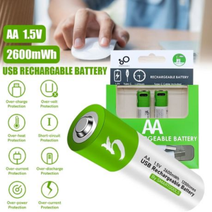 2-Pack SMARTOOOLS AA USB C Rechargeable Lithium Batteries - 2600mWh(1732mAh) - Image 3