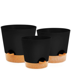 3PCS Self-Watering Planters with Removable Drainage Tray - 25cm, 23cm, 20cm