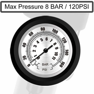 120PSI Alloy Floor Pump with Gauge Yellow