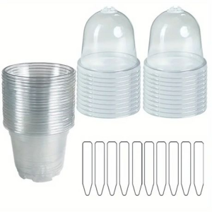 20 Piece Plant Propagation Domes with Pots & Plant Labels - Image 4
