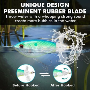3 Piece Truscend Topwater Fishing Rapala Lure Spinning Tail With BKK Hooks - Image 3