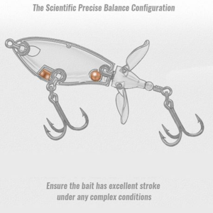 3 Piece Truscend Topwater Fishing Rapala Lure Spinning Tail With BKK Hooks - Image 4