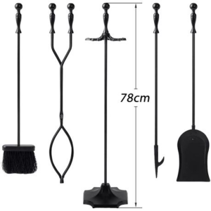 Elegant 5 Piece Fireplace Toolset - Image 2