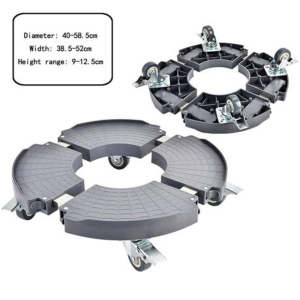 Adjustable, 4 Wheel Plant Caddy (Width 38.5-52CM) Grey - Image 4