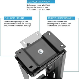 Under Desk CPU Tower Holder with Rotating Function - Image 4