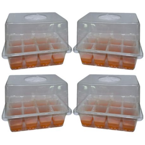 4 Pack Seed Starter Tray Kit with Silicone Bottoms & Humidity Control Vents - Image 11