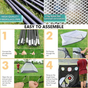 3m x 2.1m Golf Practice Tent/Net Combo - Image 4