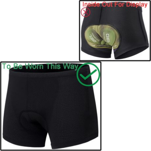 ARSUXEO Mens Cycling Underwear/Undershorts (9D-Gel Pad-Moisture Management) - Image 4