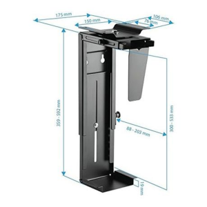 Under Desk CPU Tower Holder with Rotating Function - Image 6