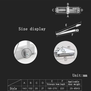Automatic Door Closer Small And Simple Hydraulic Spring Buffer Door Closer - Image 13