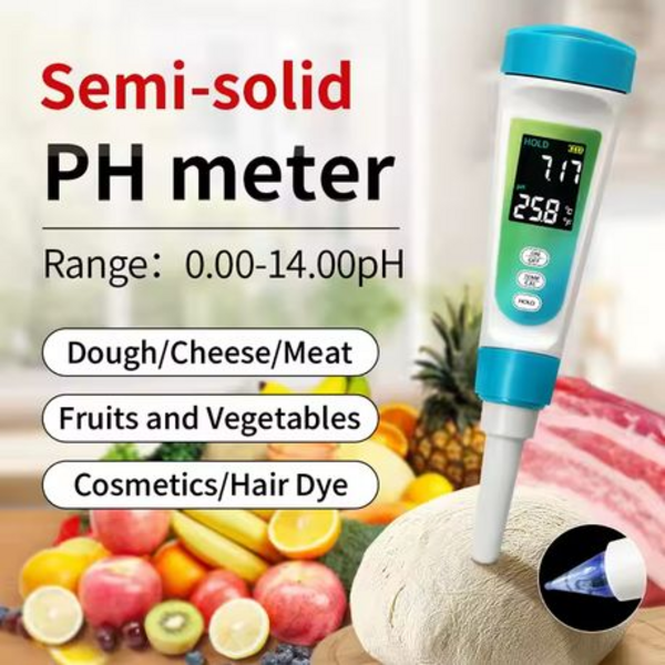 Digital Semi-Solid pH Meter for Food, Cosmetics & Liquids - High Accuracy - Image 3