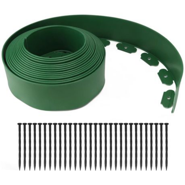10m Flexible No-Dig Garden Landscape Edging Kit - Includes 30 Stakes