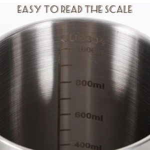 1000ml Stainless Steel Measuring Jug - SUS304 - Image 4