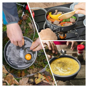 Aluminum Camping Cookware 10PCs Set - Image 4