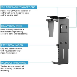 Under Desk CPU Tower Holder with Rotating Function - Image 3