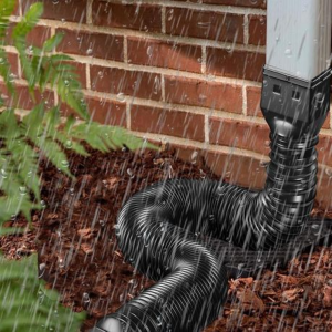 2 Pack Gutter Downspout Extensions (Black) with Screws - Image 3