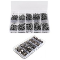 500pcs Fishing Hooks with 200pcs Barrel Snap Swivels