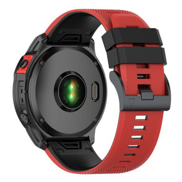 LOBO 26mm Two-Tone Silicone Watch Strap For Garmin