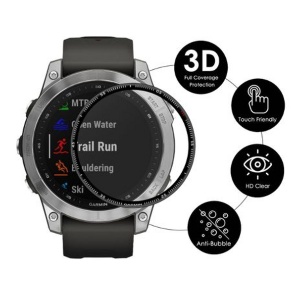 2 PCS WILK Acrylic Screen Protectors with 3D Edge for Garmin Fenix 7
