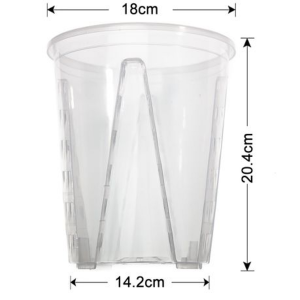 Clear Plastic Orchid/Aroid Pots Set of 6 (Choose Your Size) - Image 5