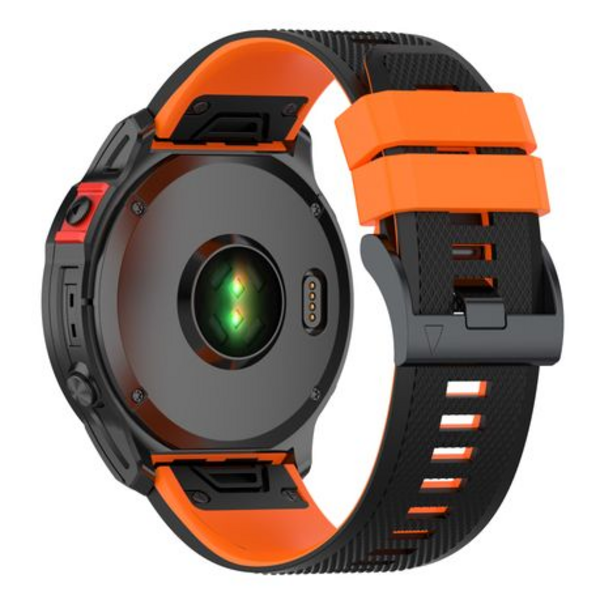 LOBO 26mm Two-Tone Silicone Watch Strap For Garmin