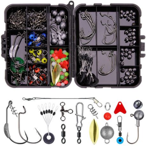 213 Piece Freshwater Fishing Accessories Kit - Black - Image 4