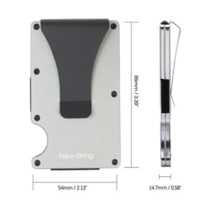 New-Bring Aluminium Minimalist Card Holder & Money Clip RFID Blocking - Image 5