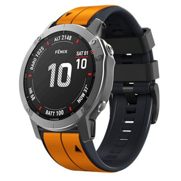 LOBO 26mm Dual-Tone Silicone Watch Strap for Garmin