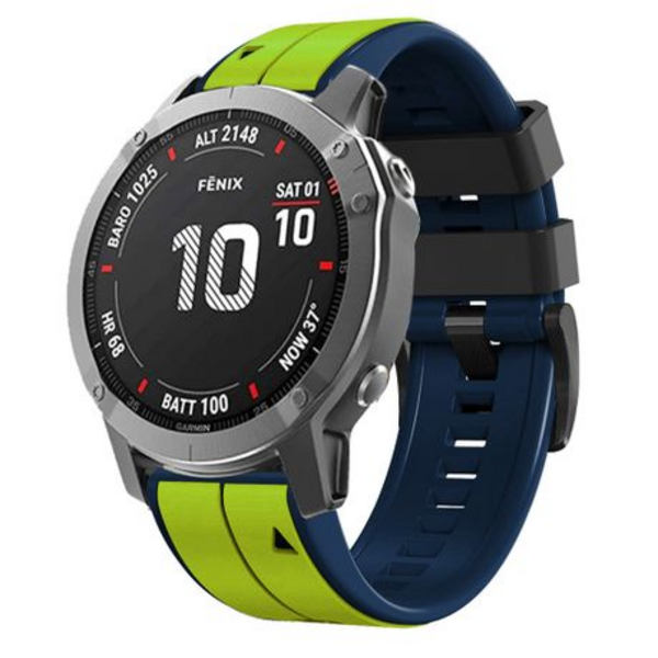 LOBO 26mm Dual-Tone Silicone Watch Strap for Garmin