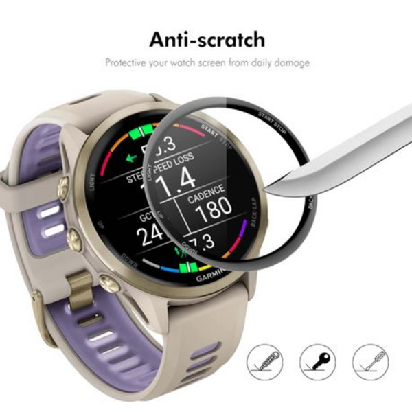 2 PCS WILK Screen Protectors with 3D Edge for Garmin Forerunner 570 47mm