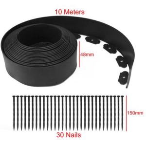 10m Flexible No-Dig Garden Landscape Edging Kit - Includes 30 Stakes - Image 9