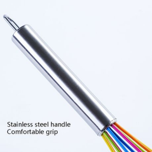 3 Piece Stainless Steel and Silicone Whisk Set - Rainbow - Image 2