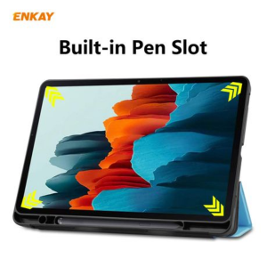 ENKAY PU Leather Flip Cover with S-Pen Slot for Samsung Tab S8/S7 11 inch. - Image 3