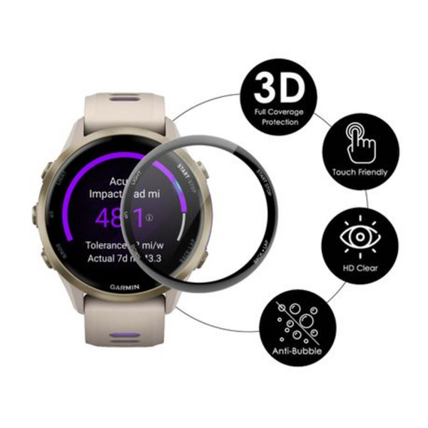 2 PCS WILK Screen Protectors with 3D Edge for Garmin Forerunner 570 47mm