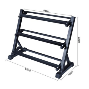 3 Tier Dumbbell Rack (95cm W x 92cm H) - Image 2