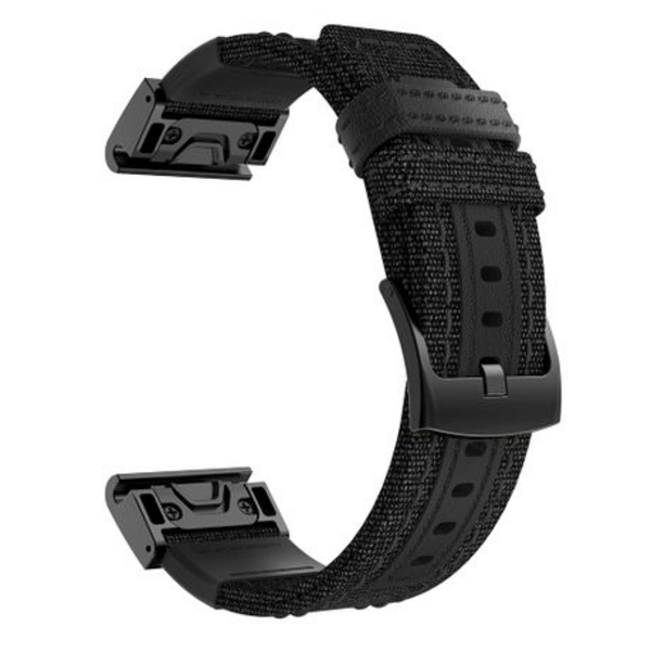 5by5 Canvas & Leather Strap for Garmin Fenix 6X / Fenix 5X