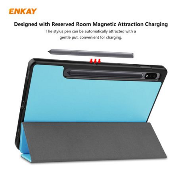 ENKAY PU Leather Flip Cover with S-Pen Slot for Samsung Tab S8/S7 11 inch.