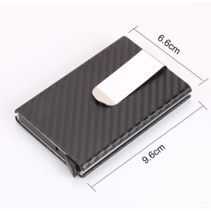 T4U Pop-Up Card Holder with RFID Protection - Red Carbon Finish