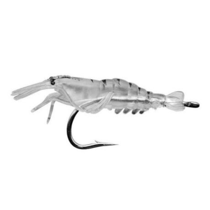 10 Piece Shrimp Lures with Hook Tranparent - 4cm - Image 3