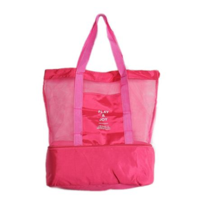 Mesh Beach Bag with Detachable Insulated Cooler - Image 20
