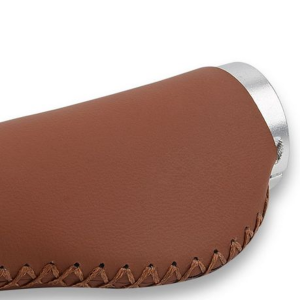 PU Leather Ergonomic Grips - Double Lock-On - Brown