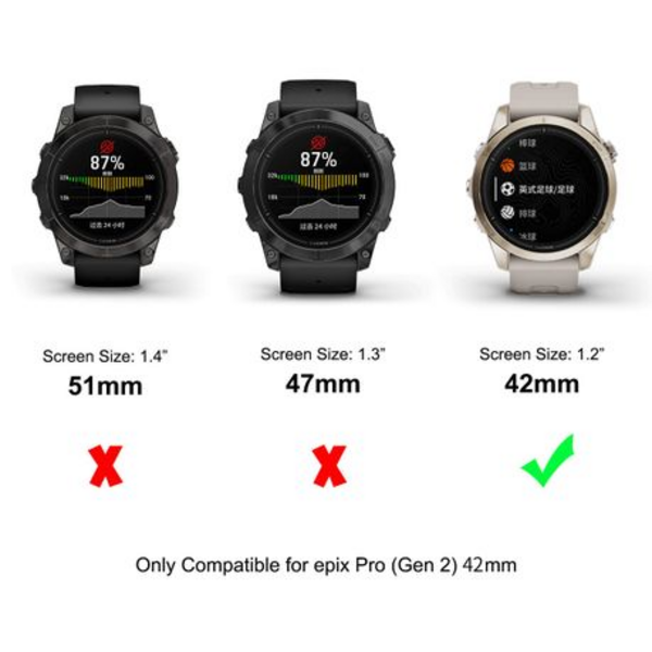 2x ENKAY Screen Protectors with 3D Edge for Garmin Epix Pro Gen 2 42mm