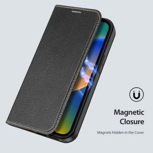 DUX DUCIS Skin X2 Magnetic Flip Cover for iPhone 14 (6.1") - Black - Image 2