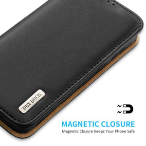 DUX DUCIS Genuine Leather RFID Blocking Cover Samsung S22 5G 6.1 inch - Black - Image 5