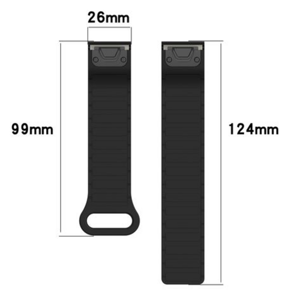 LOBO 26mm FastFit Magnetic Strap Compatible With Garmin Fenix/Epix/Instinct/Tactix etc.