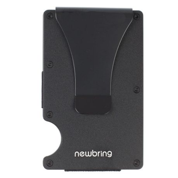 New-Bring Aluminium Minimalist Card Holder & Money Clip RFID Blocking