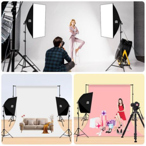 2 x Puluz Soft Box Continuous Lighting Kits (2x E27 Single Globe Sockets) - Image 4